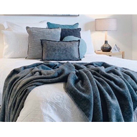 Chiswick Throw - Merino Wool/Cashmere - Charcoal