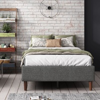 Bed Frame Mattress Foundation (Dark Grey) Äì Double