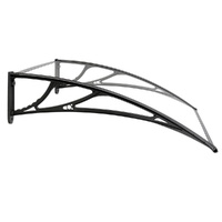 Window Door Awning Canopy 1mx3m Transparent Solid Sheet Plastic Frame