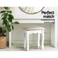 Dressing Table Stool Velvet Grey