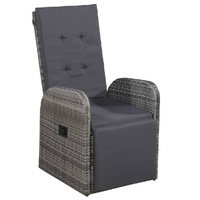 Reclining Garden Chairs with Cushions Poly Rattan