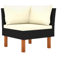 Sofa Poly Rattan and Solid Eucalyptus Wood