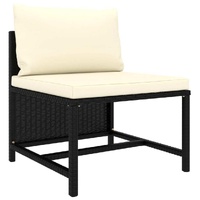 Sectional Sofa with Cushions Poly Rattan