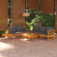 Garden Lounge Set with Cushions Acacia Wood