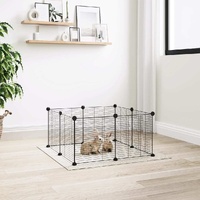 Pet Cage Black 35 by 35 cm Steel Rabbit Hutches Range 3