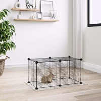 Pet Cage Black 35 by 35 cm Steel Rabbit Hutches Range 2