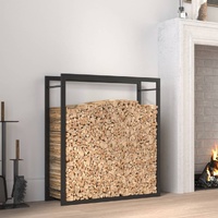 Firewood Rack Matt Black Steel