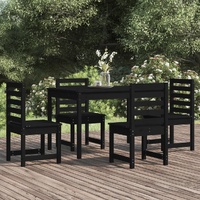 5 Piece Garden Dining Set Solid Pine Wood