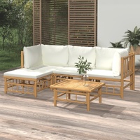 Garden Lounge Set with Cushions  Bamboo