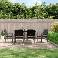 Garden Chairs Black 54x62.5x89 cm Poly Rattan