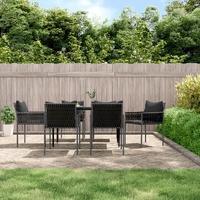 Garden Chairs with Cushions 54x61x83 cm Poly Rattan