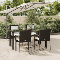 Garden Dining Set with Cushions Poly Rattan