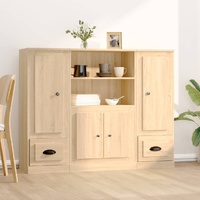 Highboards 3 pcs Engineered Wood
