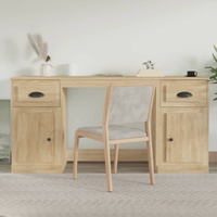 Desk with Cabinet Engineered Wood