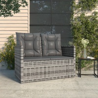 Garden Bench with Cushions 105 cm Poly Rattan