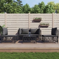 Garden Lounge Set with Cushions Steel