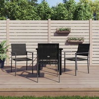Garden Dining Set with Cushions Poly Rattan and Steel