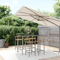 Garden Bar Set Poly Rattan& Solid Wood Acacia