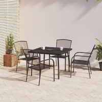 Garden Dining Set Anthracite Steel