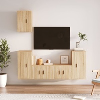 5 Piece TV Cabinet Set Engineered Wood