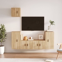 5 Piece TV Cabinet Set Engineered Wood
