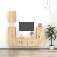 5 Piece TV Cabinet Set Engineered Wood