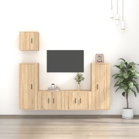5 Piece TV Cabinet Set Engineered Wood