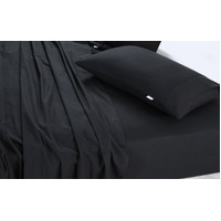 Elan Linen 100% Egyptian Cotton Vintage Washed 500TC Charcoal Queen Bed Sheets Set