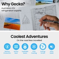 GECKO 95L Portable Upright Fridge Freezer Camping Caravans Bar Fridges 12V/24V/240V Refrigerator
