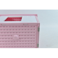 YES4PETS Small Plastic Pet Dog Puppy Cat House Kennel Pink