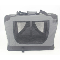 Medium Portable Foldable Dog Cat Puppy Rabbit Soft Crate Carrier-Grey