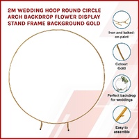 2M Wedding Hoop Round Circle Arch Backdrop Flower Display Stand Frame Background