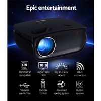 Portable Mini Video Projector Wifi 1080P Home Theater HDMI Black