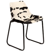 Dining Chairs 2 pcs Genuine Goat Leather