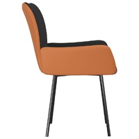 Dining Chairs 2 pcs Black Fabric and Faux Leather