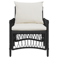Garden Chair Black Poly Rattan