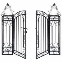 Ornamental Garden Gate Wrought Iron 122x20.5x100 cm