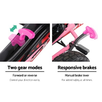 Kids Pedal Go Kart Ride On Toys Racing Car Adjustable Seat Pink