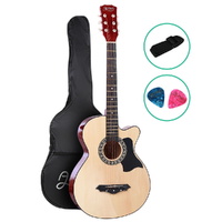 38 Inch Acoustic Guitar Wooden Body Steel String