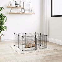 Pet Cage Black 35 by 35 cm Steel Rabbit Hutches Range 3