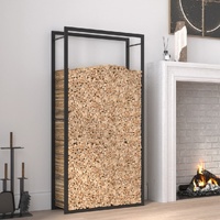 Firewood Rack Matt Black Steel