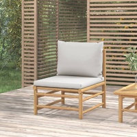 Garden Lounge Set with Cushions Bamboo