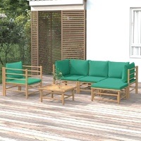 Garden Lounge Set with Cushions  Bamboo