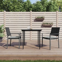 Garden Chairs Black 54x62.5x89 cm Poly Rattan