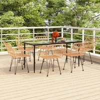 Garden Dining Set Poly Rattan