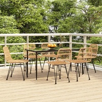 Garden Dining Set Poly Rattan