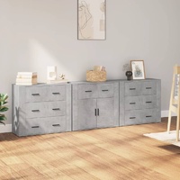 Sideboards 3 pcs Engineered Wood
