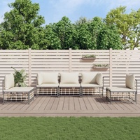 Garden Lounge Set with Cushions Anthracite Poly Rattan