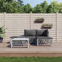 Garden Lounge Set with Cushions Steel