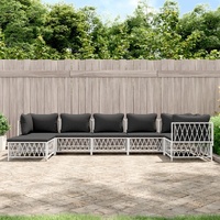 Garden Lounge Set with Cushions Steel